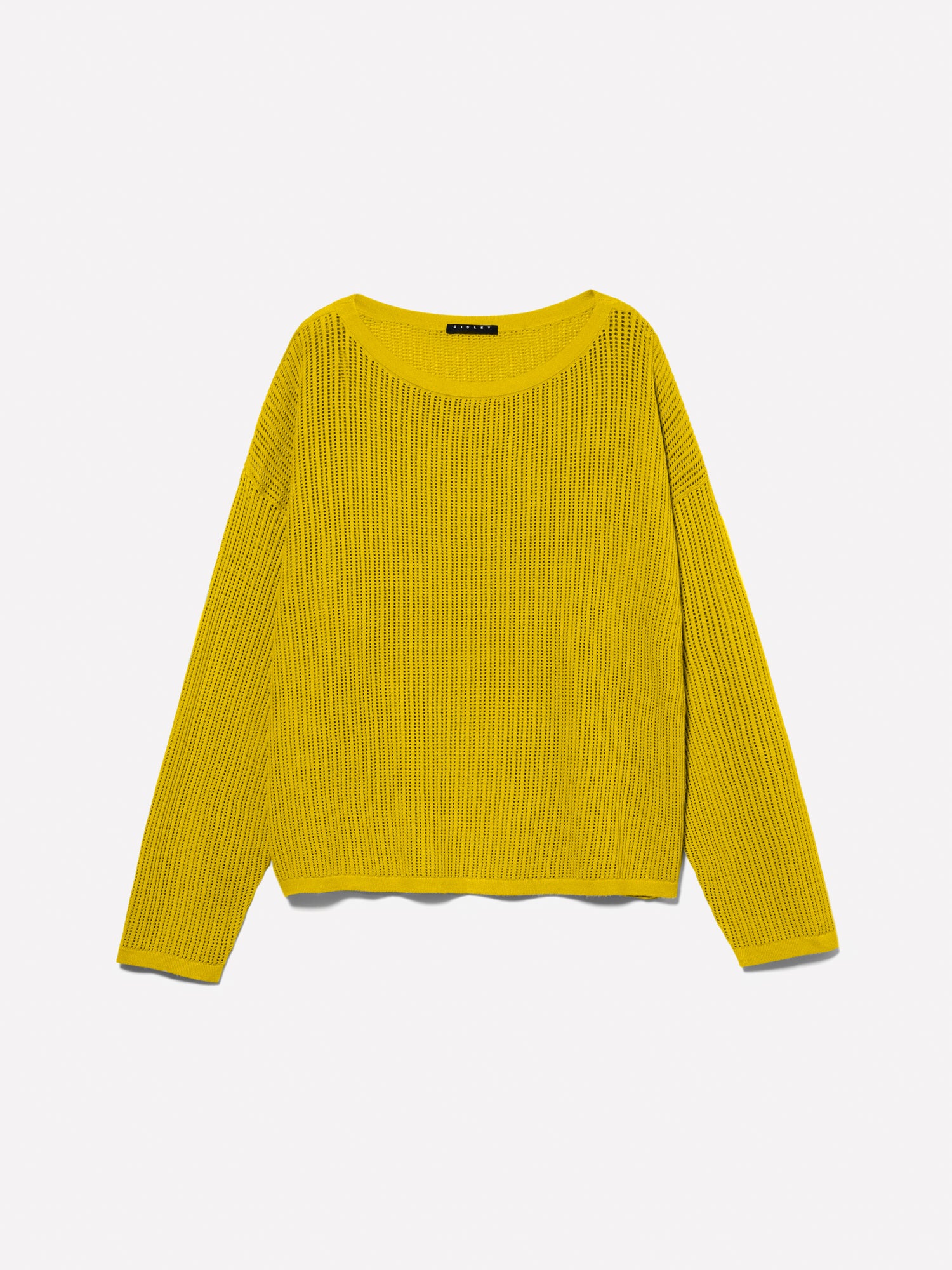 Maglia over con scollo a barca da donna senape | Sisley Outlet