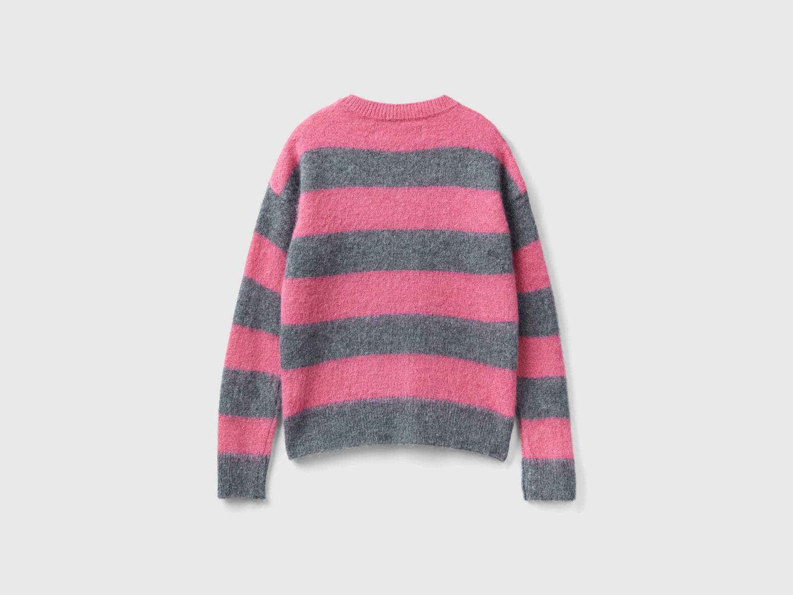 Maglia a righe in misto alpaca da donna grigio scuro 2 | Benetton Outlet