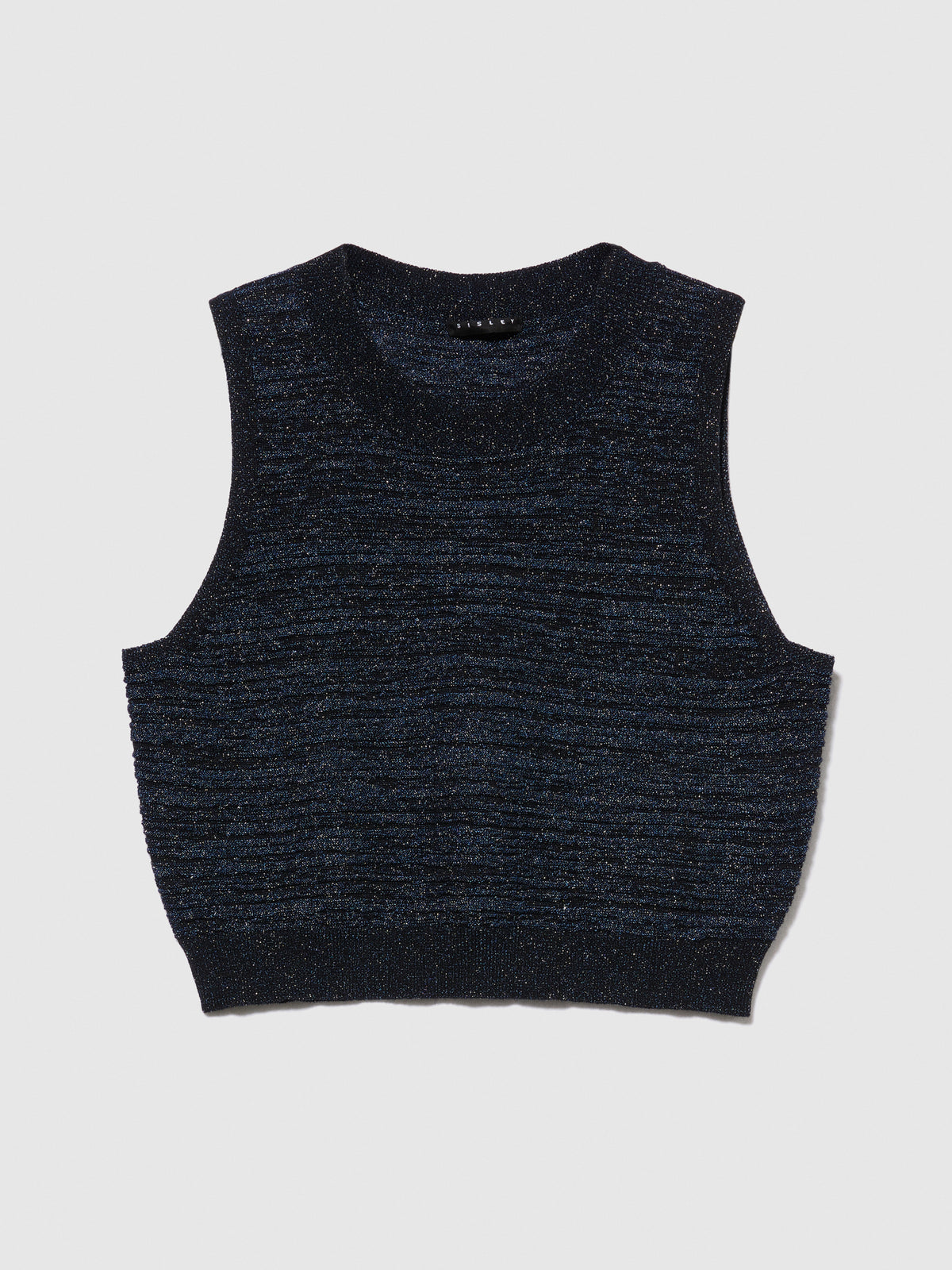 Top in maglia con lurex