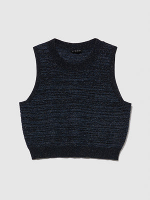 Top in maglia con lurex