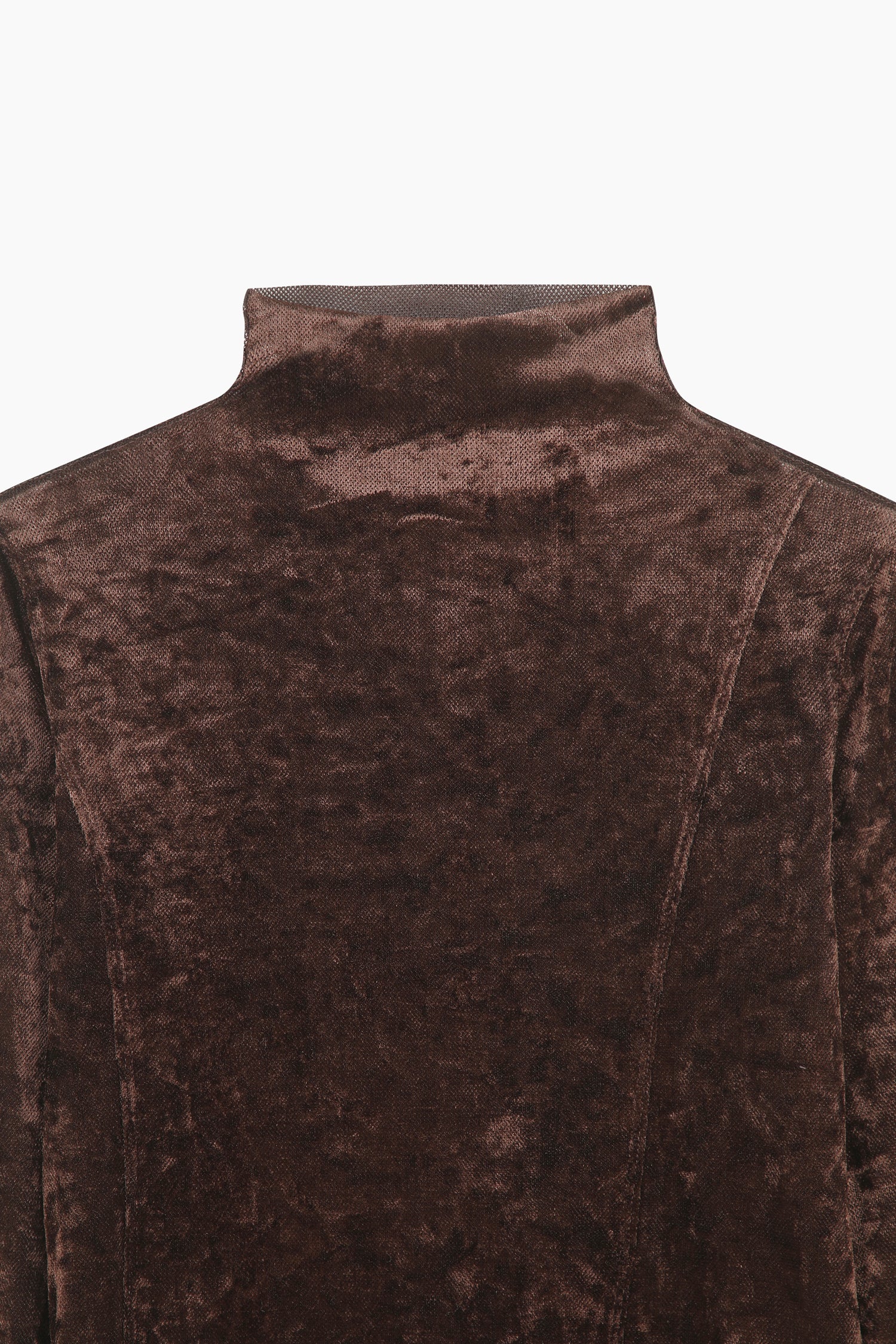 Lupetto in velluto da donna marrone scuro 3 | Sisley Outlet
