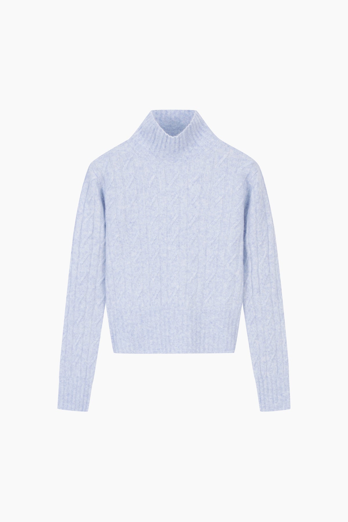 Maglia con trecce a collo alto