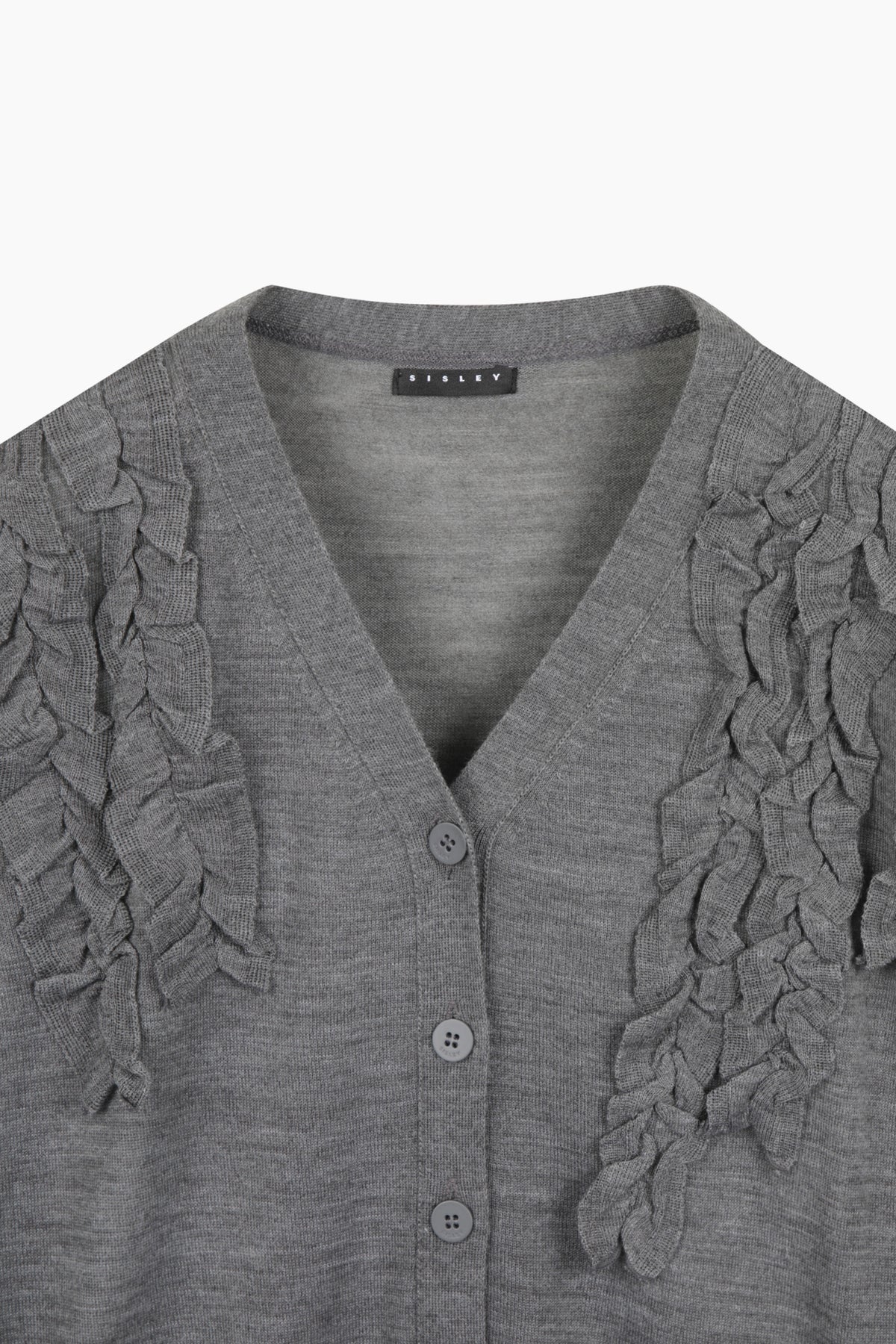 Cardigan con rouches
