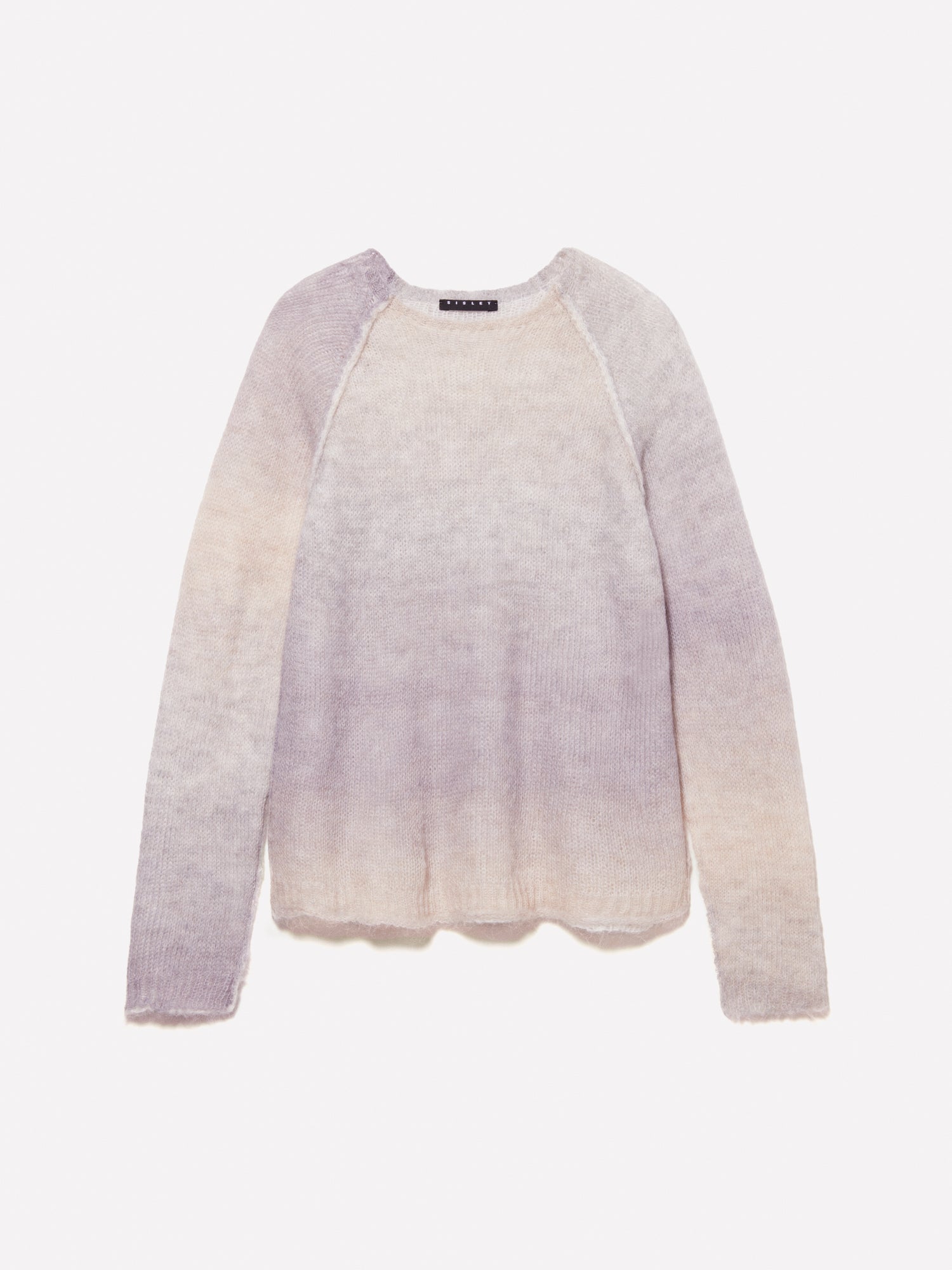 Maglia sfumata con scollo a barca da donna grigio chiaro | Sisley Outlet