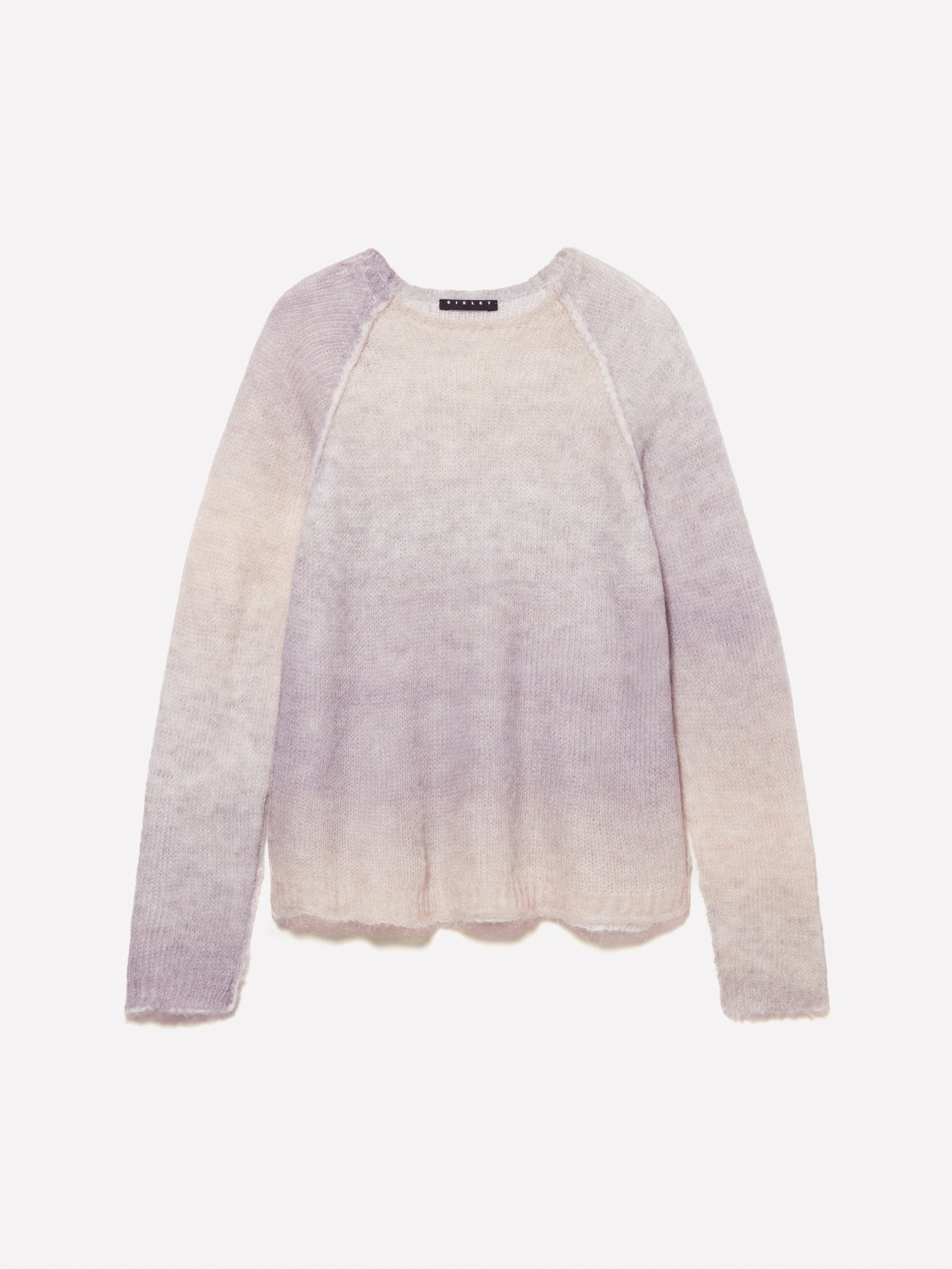 Maglia sfumata con scollo a barca da donna grigio chiaro | Sisley Outlet